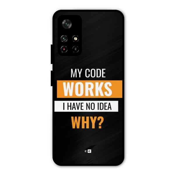 Coders Thought Metal Back Case for Poco M4 Pro 5G
