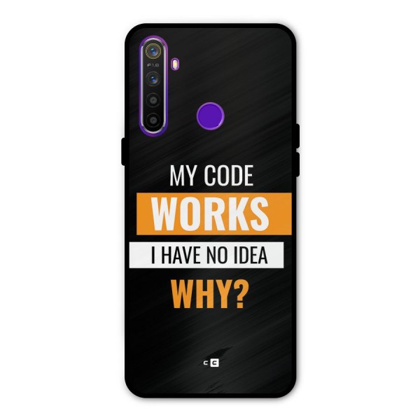 Coders Thought Metal Back Case for Realme 5