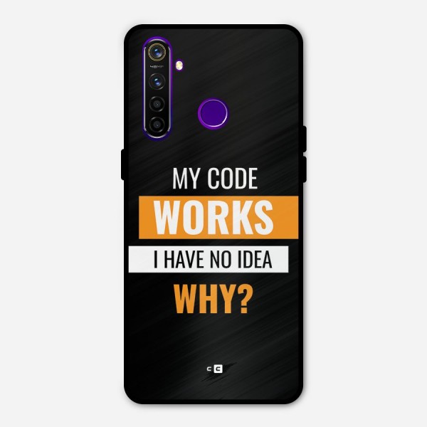 Coders Thought Metal Back Case for Realme 5 Pro