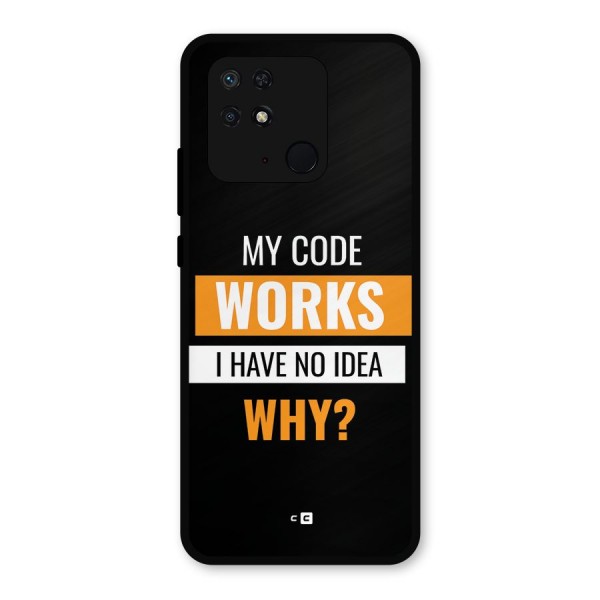 Coders Thought Metal Back Case for Redmi 10 Power