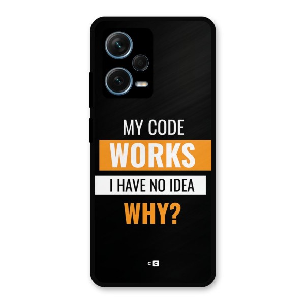 Coders Thought Metal Back Case for Redmi Note 12 Pro Plus 5G