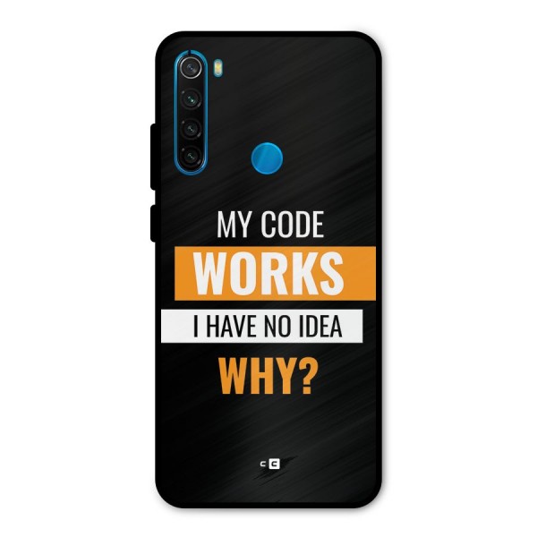 Coders Thought Metal Back Case for Redmi Note 8