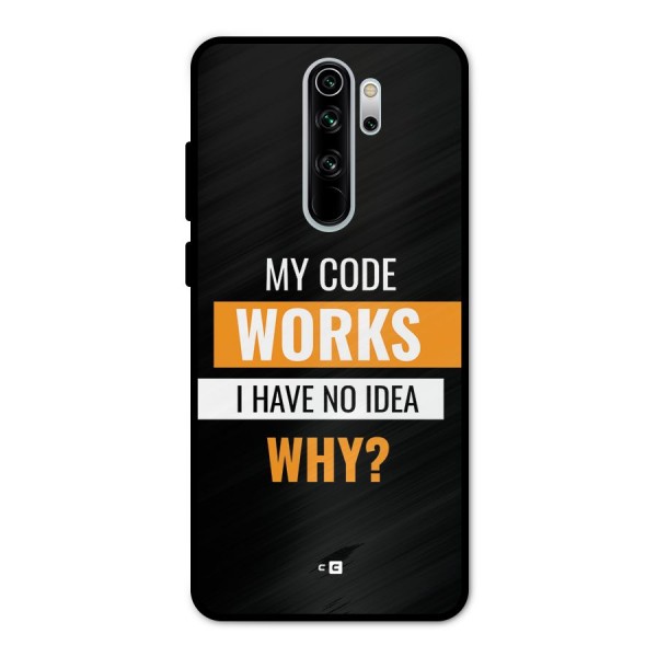 Coders Thought Metal Back Case for Redmi Note 8 Pro