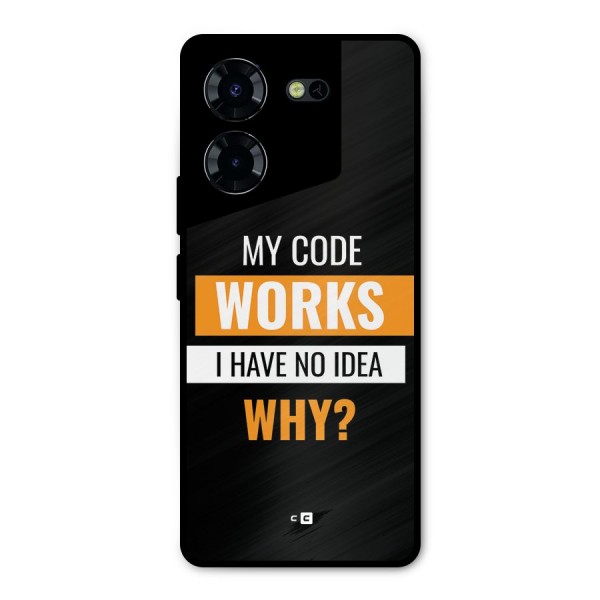 Coders Thought Metal Back Case for Tecno Pova 5 Pro 5G