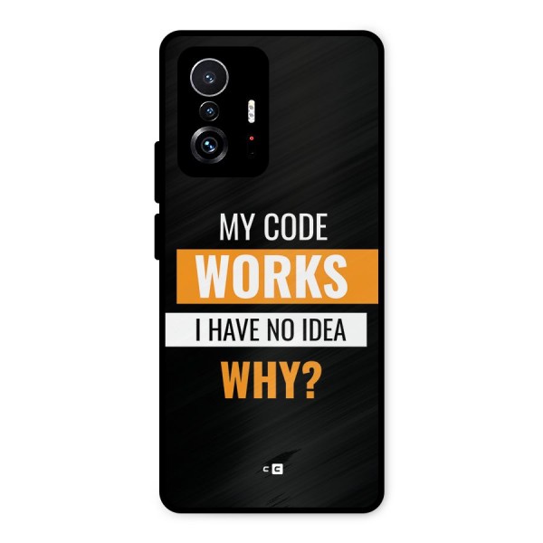 Coders Thought Metal Back Case for Xiaomi 11T Pro