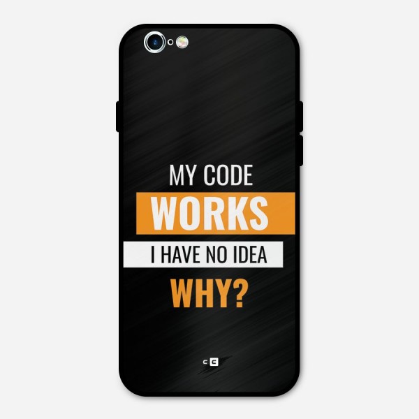 Coders Thought Metal Back Case for iPhone 6 6s