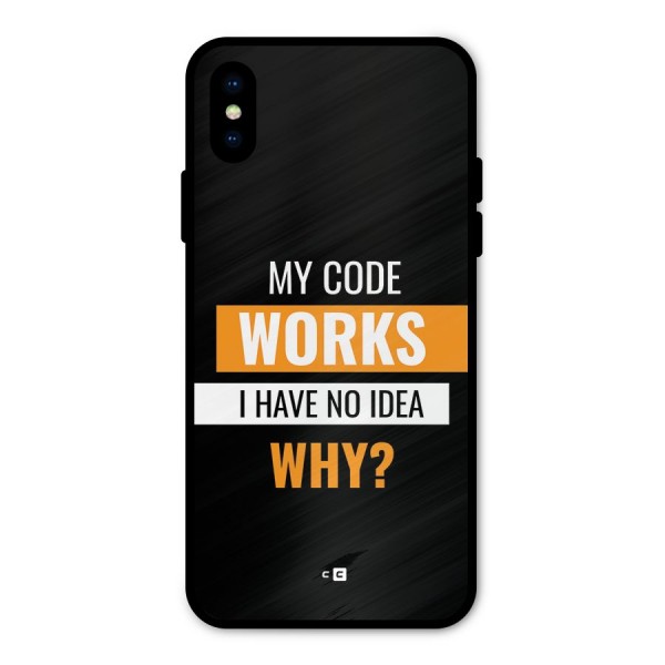 Coders Thought Metal Back Case for iPhone XS