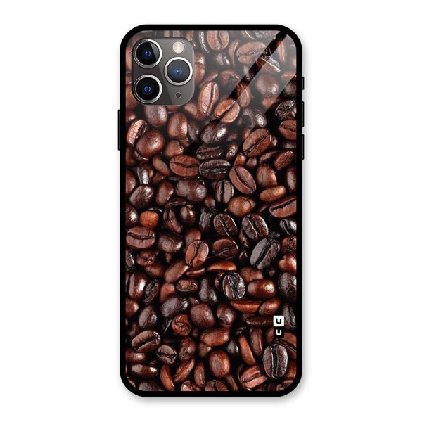 Coffee Beans Texture Glass Back Case for iPhone 11 Pro Max