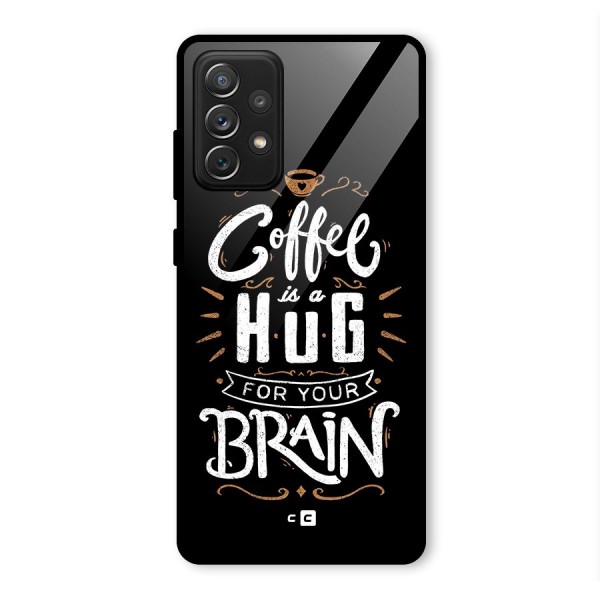 Coffee Brain Glass Back Case for Galaxy A72