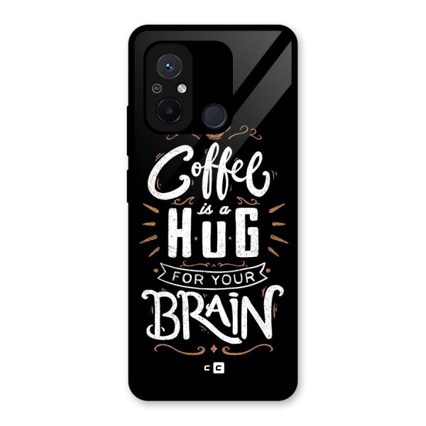Coffee Brain Glass Back Case for Redmi 12C