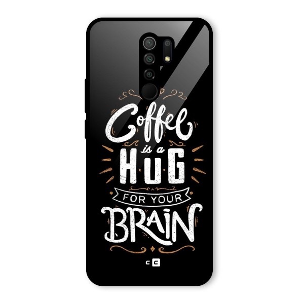 Coffee Brain Glass Back Case for Redmi 9 Prime