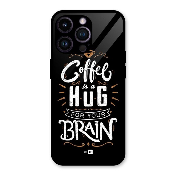 Coffee Brain Glass Back Case for iPhone 14 Pro Max