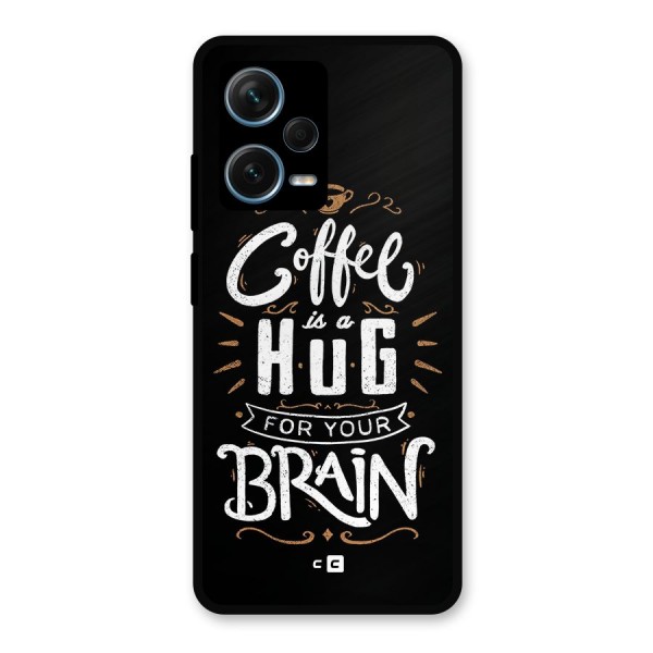 Coffee Brain Metal Back Case for Redmi Note 12 Pro Plus 5G