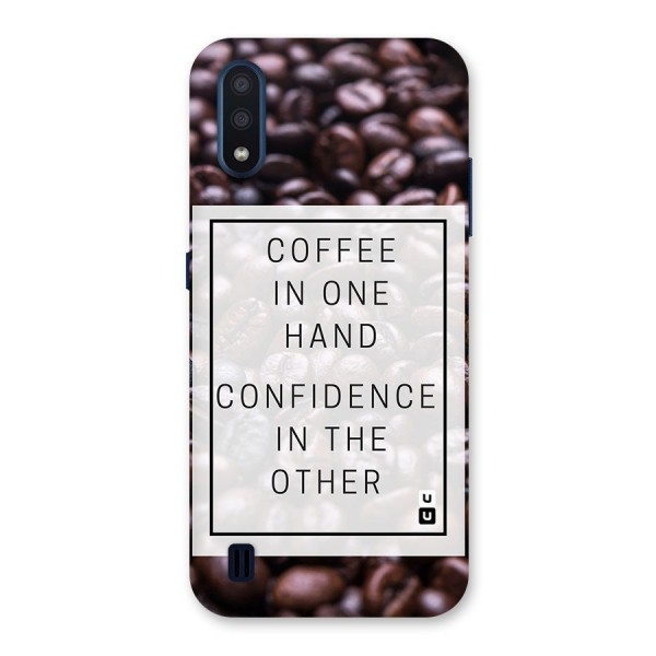 Coffee Confidence Quote Back Case for Galaxy M01