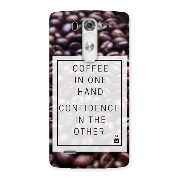 Coffee Confidence Quote Back Case for LG G3 Mini