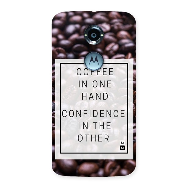 Coffee Confidence Quote Back Case for Moto X 2nd Gen