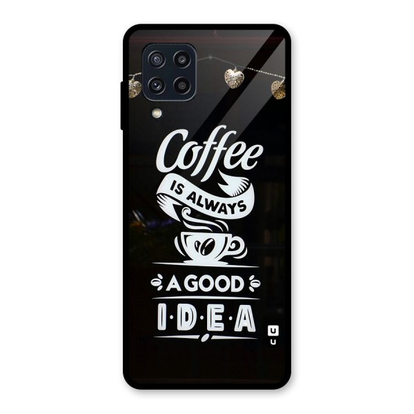 Coffee Idea Glass Back Case for Galaxy M32