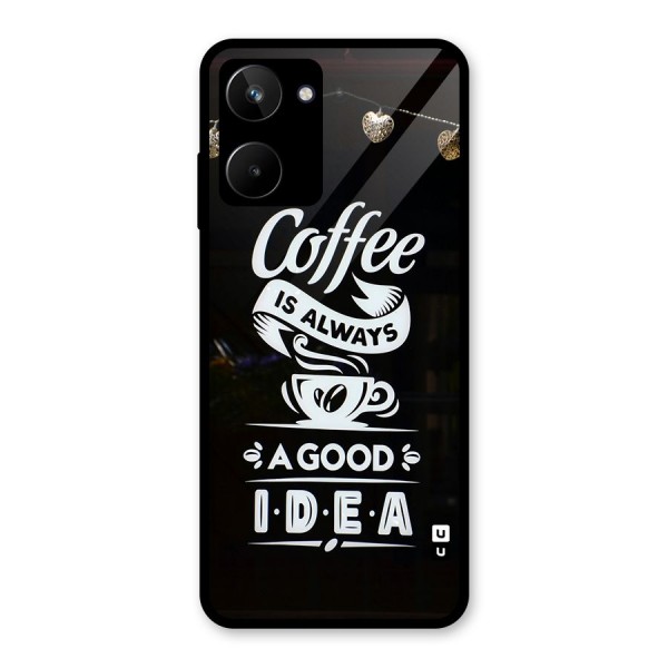 Coffee Idea Glass Back Case for Realme 10