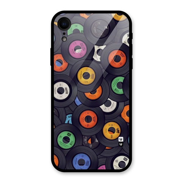 Colorful Disks Glass Back Case for iPhone XR