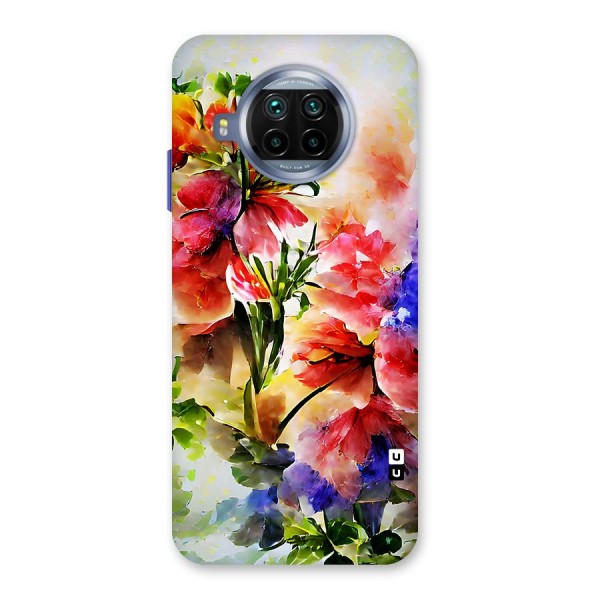 Colorful Flowers Fine Art Glass Back Case for Mi 10i