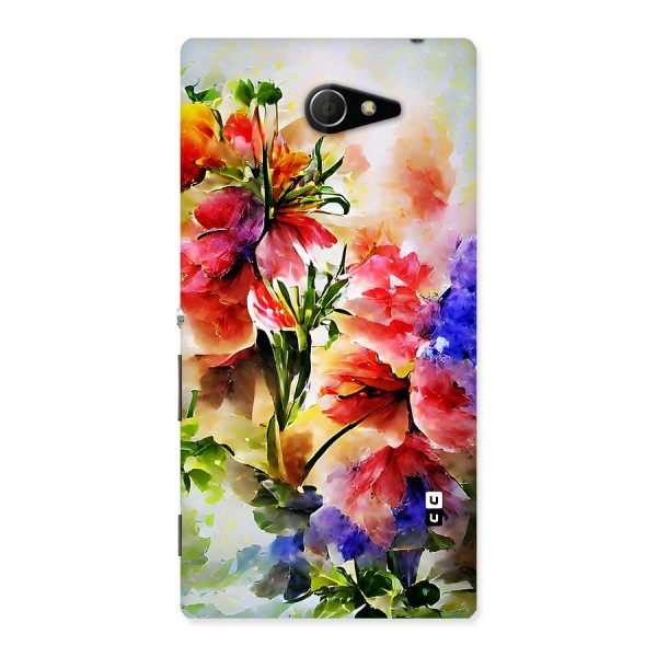 Colorful Flowers Fine Art Back Case for Sony Xperia M2