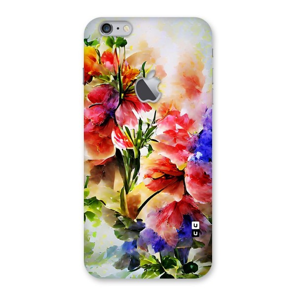 Colorful Flowers Fine Art Back Case for iPhone 6 Plus 6S Plus Logo Cut