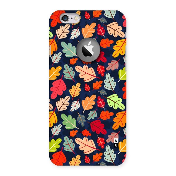 Colorful Leaves Beautiful Pattern Back Case for iPhone 6 Logo Cut