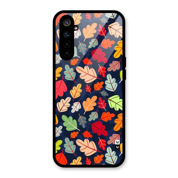 Colorful Leaves Beautiful Pattern Glass Back Case for Realme 6