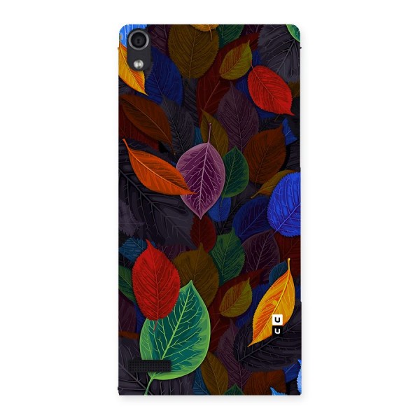 Colorful Leaves Pattern Back Case for Ascend P6