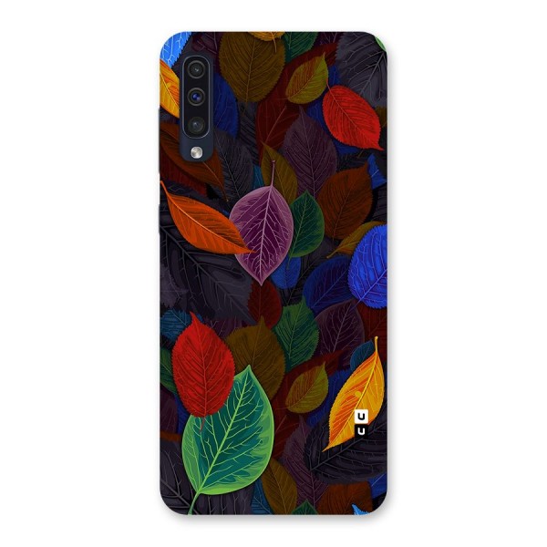 Colorful Leaves Pattern Back Case for Galaxy A50