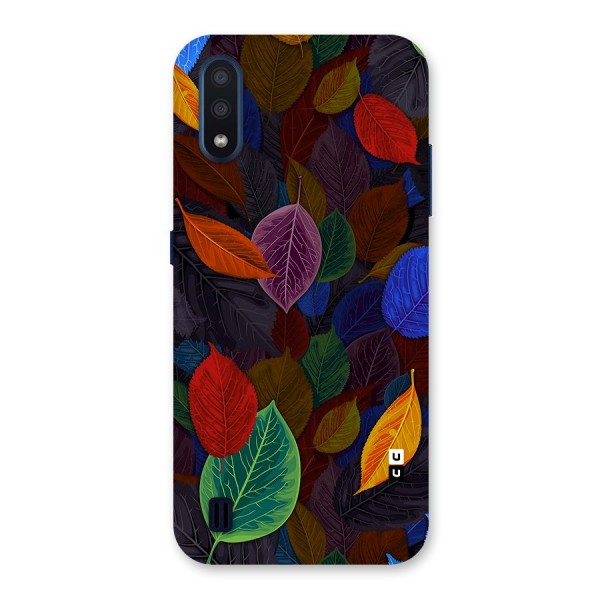 Colorful Leaves Pattern Back Case for Galaxy M01