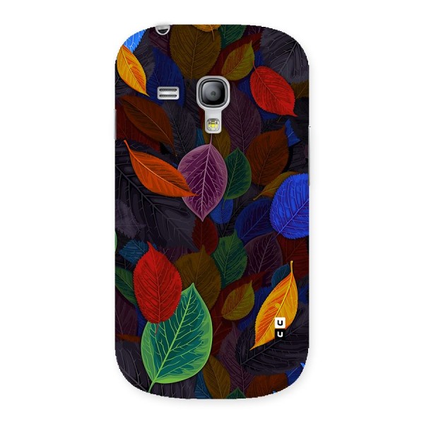Colorful Leaves Pattern Back Case for Galaxy S3 Mini