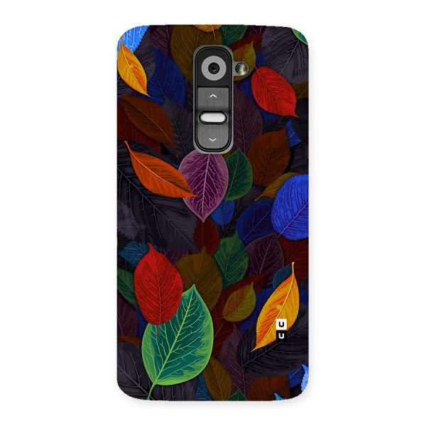 Colorful Leaves Pattern Back Case for LG G2
