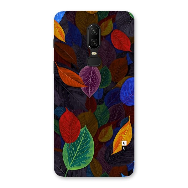 Colorful Leaves Pattern Back Case for OnePlus 6