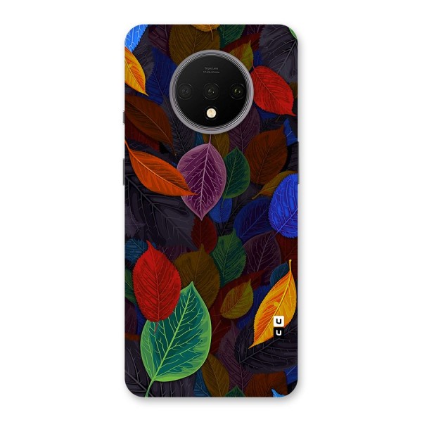 Colorful Leaves Pattern Back Case for OnePlus 7T