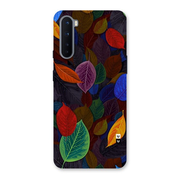 Colorful Leaves Pattern Back Case for OnePlus Nord