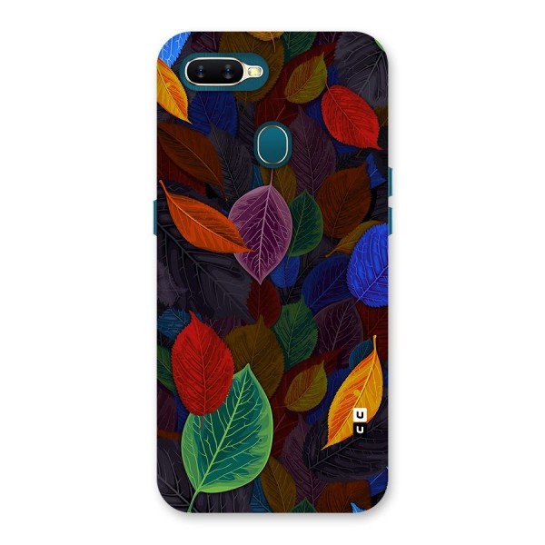Colorful Leaves Pattern Back Case for Oppo A7
