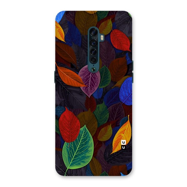 Colorful Leaves Pattern Back Case for Oppo Reno2