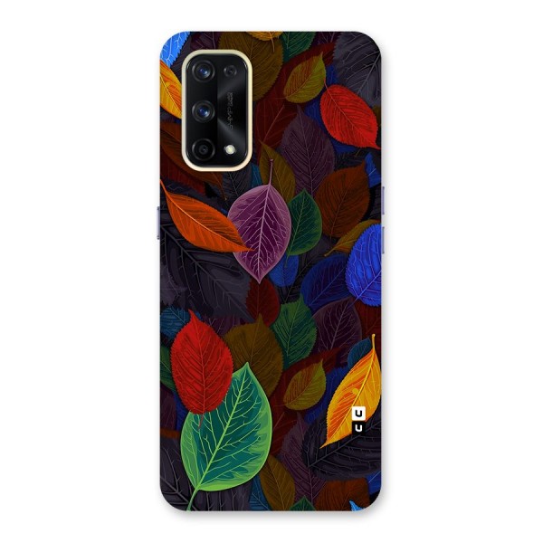 Colorful Leaves Pattern Glass Back Case for Realme X7 Pro