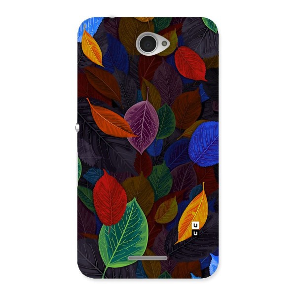 Colorful Leaves Pattern Back Case for Sony Xperia E4