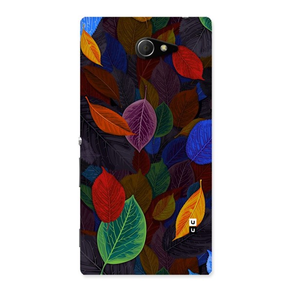 Colorful Leaves Pattern Back Case for Sony Xperia M2