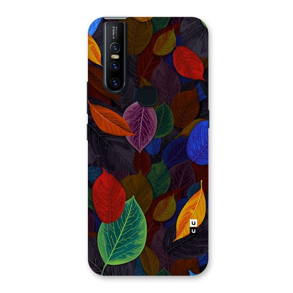Colorful Leaves Pattern Back Case for Vivo V15