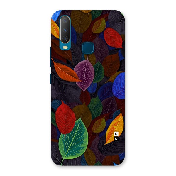 Colorful Leaves Pattern Back Case for Vivo Y15