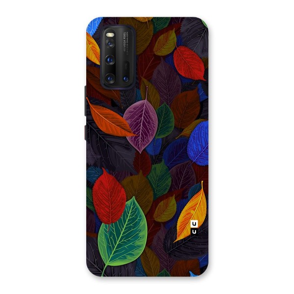 Colorful Leaves Pattern Back Case for Vivo iQOO 3