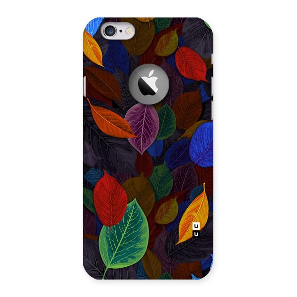 Colorful Leaves Pattern Back Case for iPhone 6 Logo Cut
