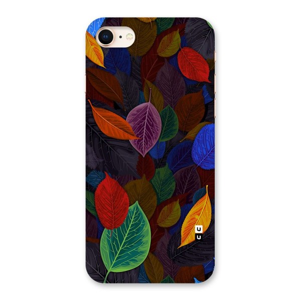 Colorful Leaves Pattern Back Case for iPhone 8