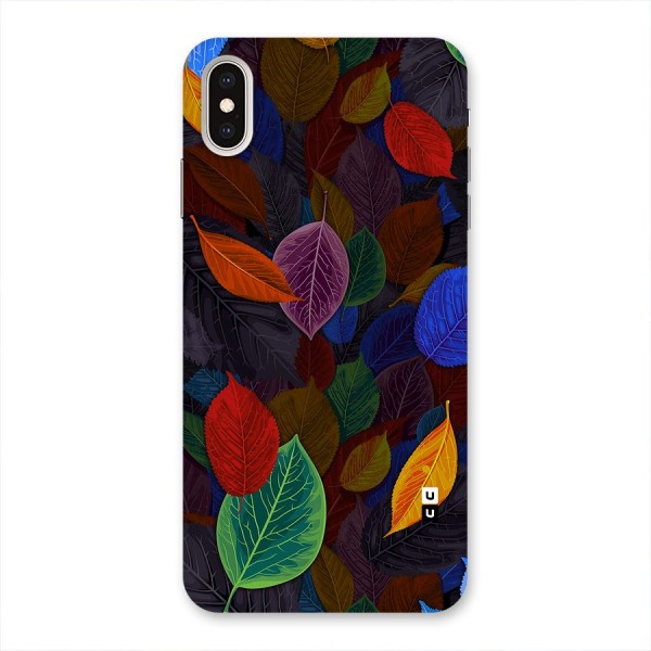 Colorful Leaves Pattern Back Case for iPhone XS Max