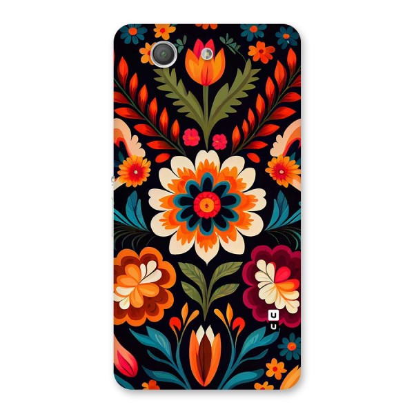 Colorful Mexican Floral Pattern Back Case for Xperia Z3 Compact