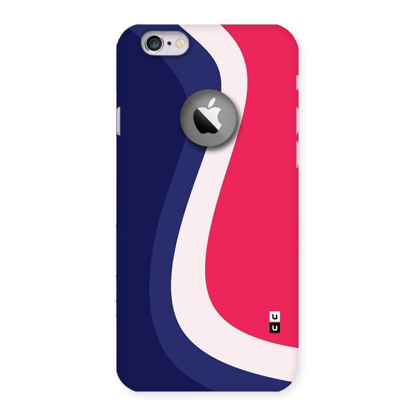 Colorful Wavy Print Back Case for iPhone 6 Logo Cut
