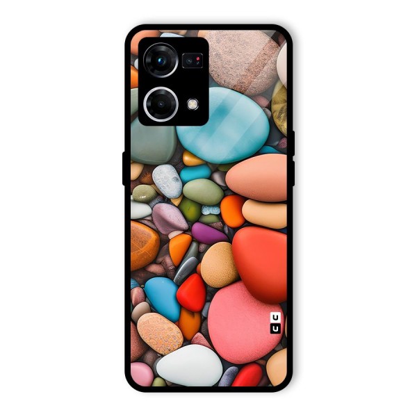 Colourful Stones Glass Back Case for Oppo F21s Pro 4G